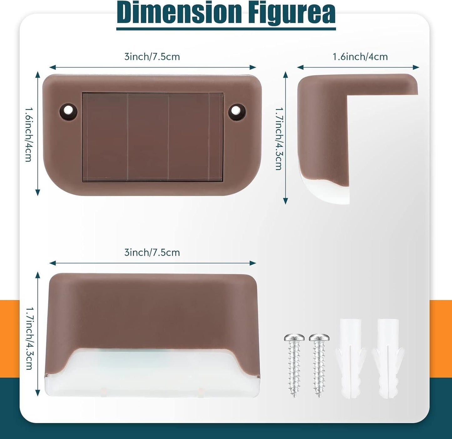 Solar Deck Lights Outdoor (Pack of 4)