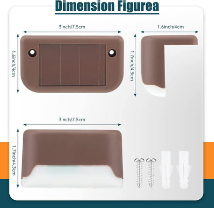 Solar Deck Lights Outdoor (Pack of 4)