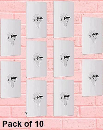 Nail-Free Wall Hooks for Hanging – Pack of 10