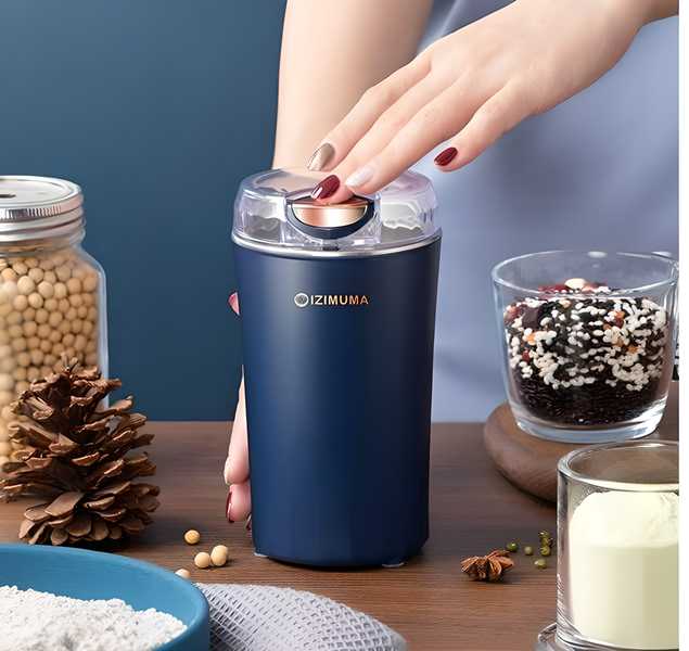 Electric Coffee Grinder | Stainless Steel Blades | Portable Kitchen Mill for Coffee Beans, Nuts & Spices
