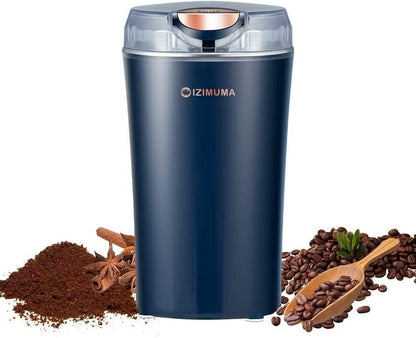 Electric Coffee Grinder | Stainless Steel Blades | Portable Kitchen Mill for Coffee Beans, Nuts & Spices