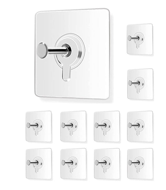 Nail-Free Wall Hooks for Hanging – Pack of 10